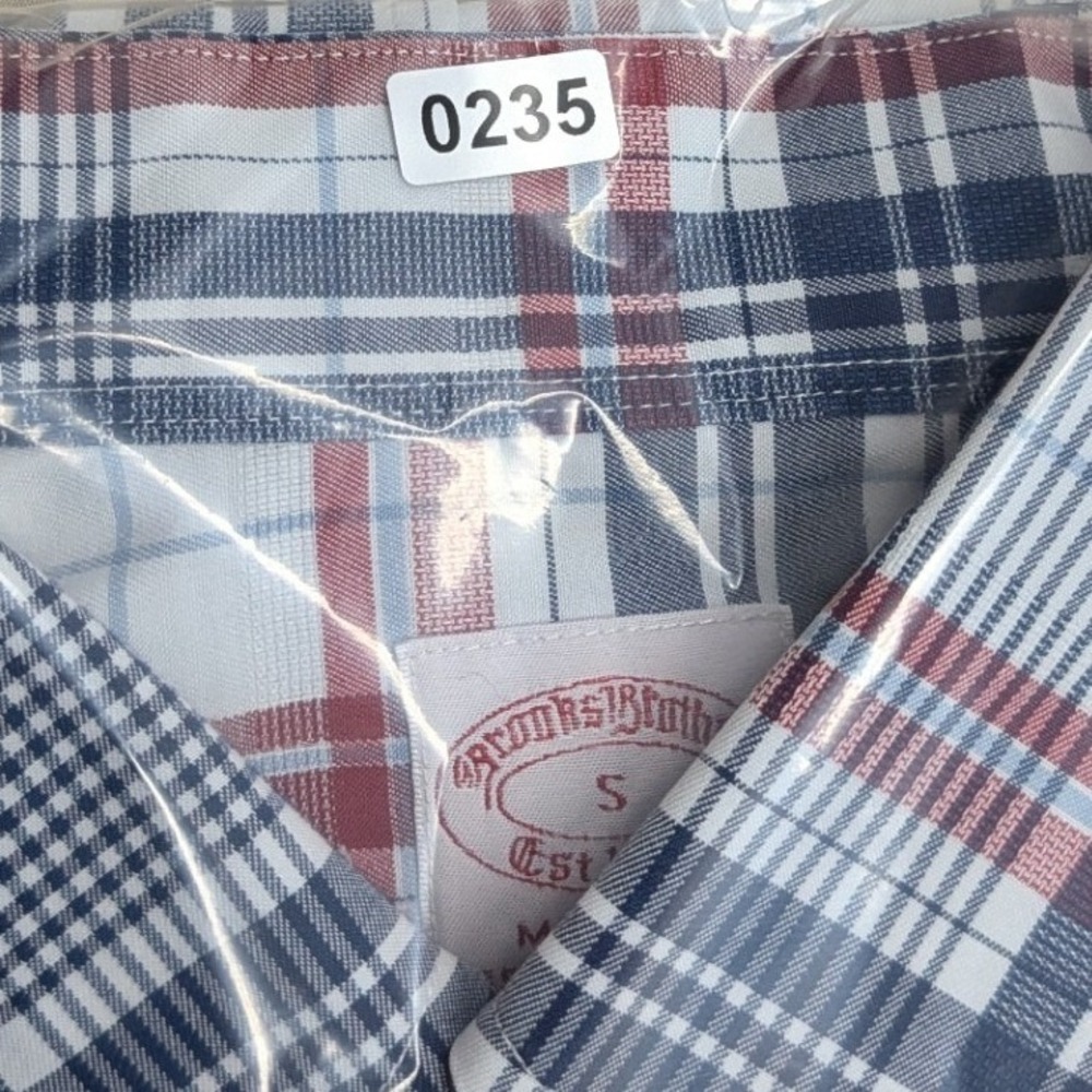 Brooks Brothers Madison Shirt Mens Small Red White‎ Blue Plaid Supima Cotton - Picture 10 of 11
